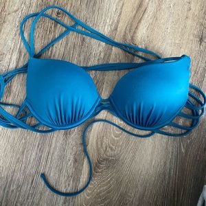 blue bikini top